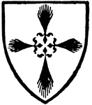 Hurlestone of Cheshire bore " Silver a cross of four ermine tails sable."