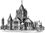 Trinity Church, a Protestant Episcopal church in Boston, Massachusetts.