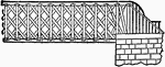 A lattice bridge, side elevation.