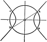 Conjugate diameters perpendicular to each other are called, axes, and the points where they cut the curve vertices of the conic.