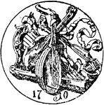 The symbol for the violin makers' guild in 1716.