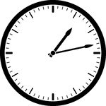 Round clock with dashes showing time 1:13