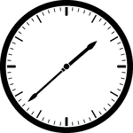 Round clock with dashes showing time 1:38