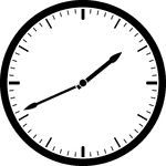 Round clock with dashes showing time 1:41
