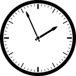Round clock with dashes showing time 1:56