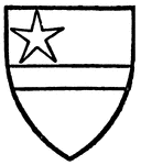 Odingseles bore Silver a fesse gules with a molet gules in the quarter.