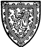 The king of Scots bore Gold a lion within a double tressure flowered and counterflowered gules