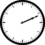 Round clock with dashes showing time 2:11