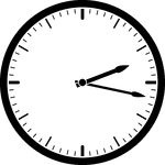 Round clock with dashes showing time 2:17