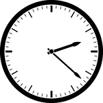 Round clock with dashes showing time 2:22