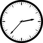 Round clock with dashes showing time 2:37
