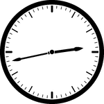 Round clock with dashes showing time 2:43