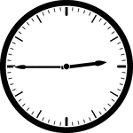 Round clock with dashes showing time 2:45