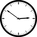Round clock with dashes showing time 2:51