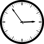 Round clock with dashes showing time 2:54
