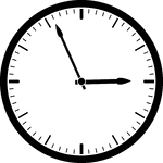 Round clock with dashes showing time 2:56