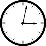 Round clock with dashes showing time 3:02