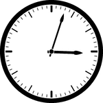 Round clock with dashes showing time 3:03