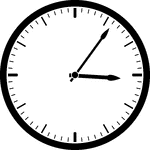 Round clock with dashes showing time 3:06