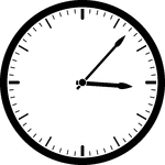 Round clock with dashes showing time 3:07
