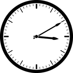Round clock with dashes showing time 3:10