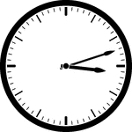 Round clock with dashes showing time 3:12