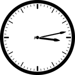 Round clock with dashes showing time 3:13