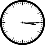 Round clock with dashes showing time 3:15