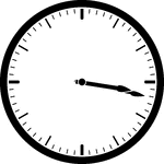 Round clock with dashes showing time 3:17