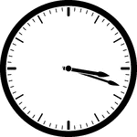 Round clock with dashes showing time 3:18