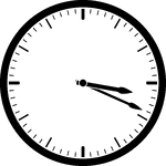 Round clock with dashes showing time 3:19