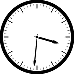 Round clock with dashes showing time 3:31