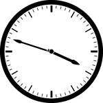 Round clock with dashes showing time 3:48