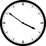 Round clock with dashes showing time 3:51