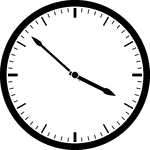 Round clock with dashes showing time 3:52