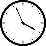 Round clock with dashes showing time 3:56