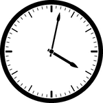 Round clock with dashes showing time 4:02