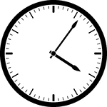 Round clock with dashes showing time 4:06