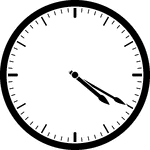 Round clock with dashes showing time 4:20
