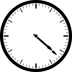 Round clock with dashes showing time 4:22
