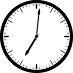 Round clock with dashes showing time 7:00