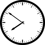 Round clock with dashes showing time 7:51