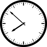 Round clock with dashes showing time 7:52