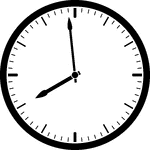 Round clock with dashes showing time 7:59