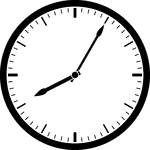 Round clock with dashes showing time 8:05