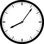 Round clock with dashes showing time 8:06
