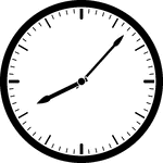 Round clock with dashes showing time 8:07