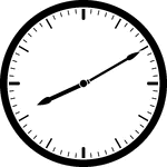 Round clock with dashes showing time 8:10