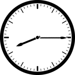 Round clock with dashes showing time 8:15