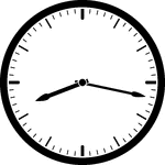 Round clock with dashes showing time 8:17